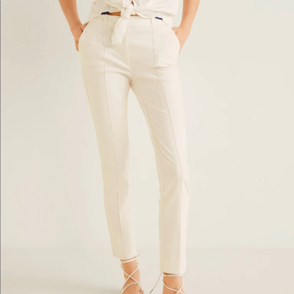New with tags Straight linen-blend pants